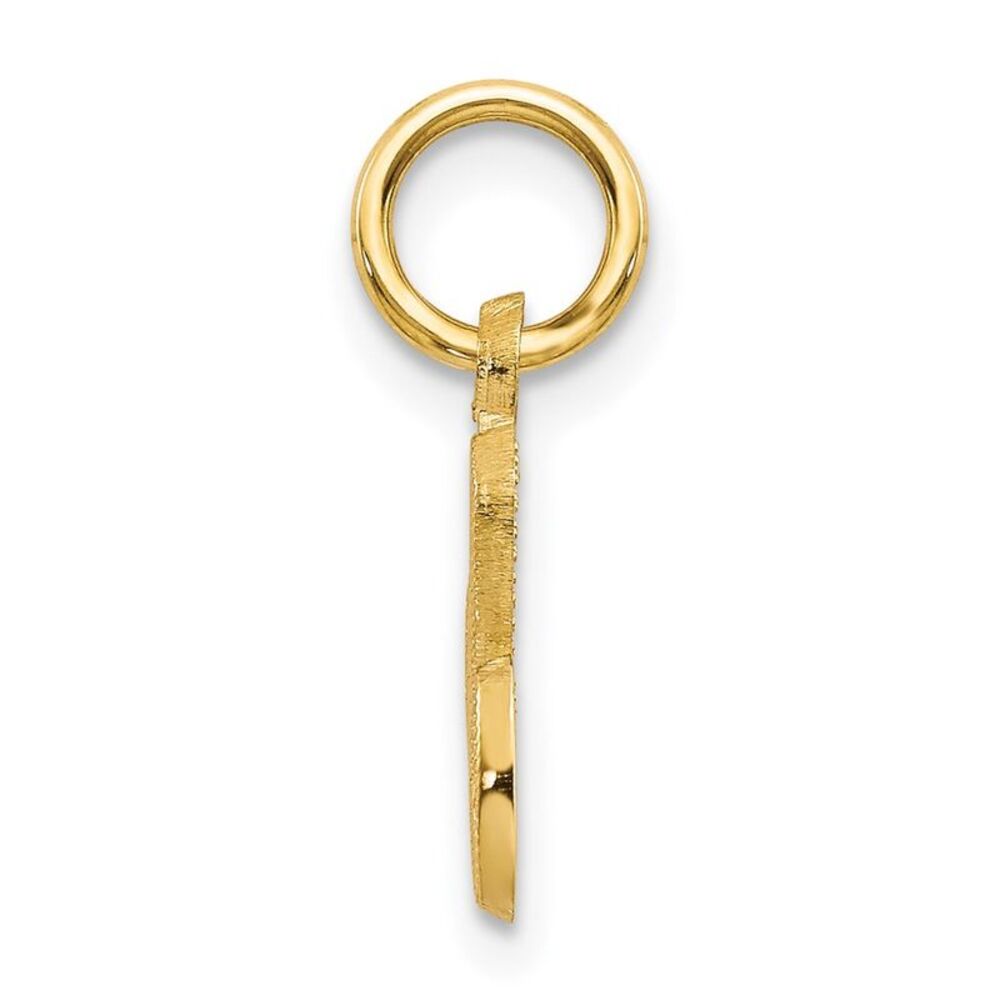 14k Yellow Gold Script Letter C Initial Charm - image 2